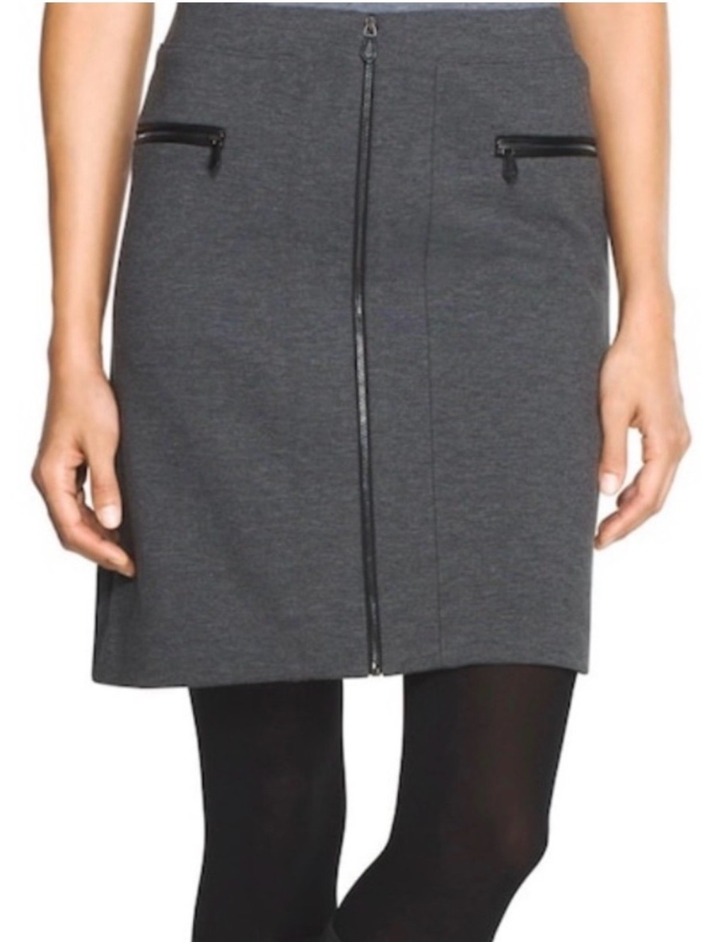 White House Black Market | Zipped Mini Skirt | Gray | Sz 6